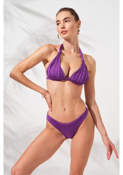 Dudi Kaplı Üçgen Bikini Mor 231224 modelleri