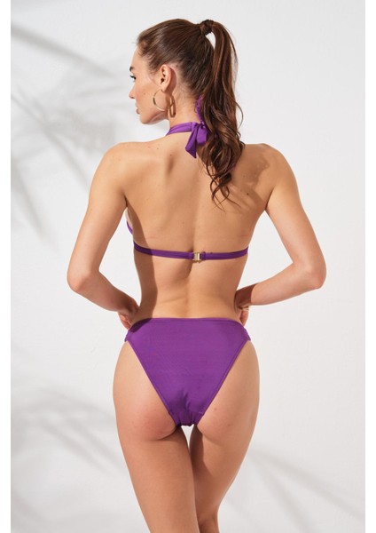 Dudi Kaplı Üçgen Bikini Mor 231224 fırsatları