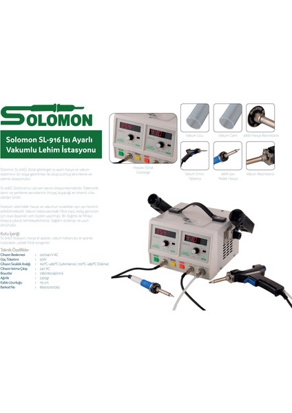 SL-916 Lehimleme ve Sökme Istasyonu