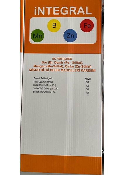 Integral(Mikro Bitki Besin Elementi Karışımı)-2 kg