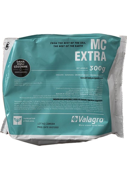 Mc Extra(Organik Kaynaklı Katı Deniz Yosunu)-300 gr