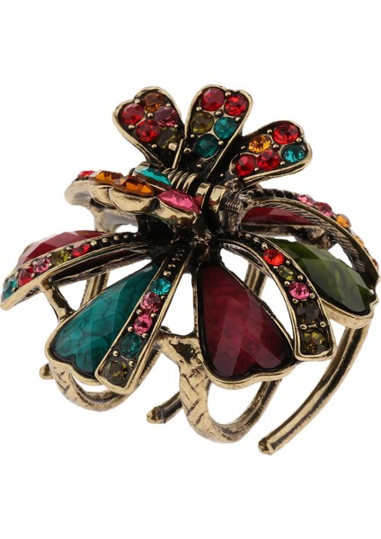 Kadın Kızlar Çiçek Kristal Rhinestone Saç Pençe Klipsi, Retro Saç Aksesuarları Çok Molor (Yurt Dışından) fiyatları