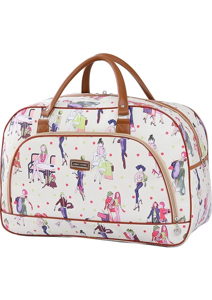 20L Lady Pu Gece Seyahat Hafta Sonu El Bagaj Tote Çanta Su Geçirmez - Bayanlar Ladies Stripes (Yurt Dışından)