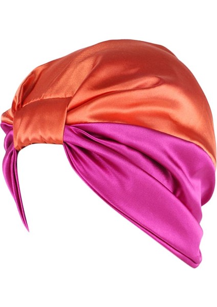 Kadınlar Türban Kanseri Saç Dökülmesi Sargı Şapka Kemoterapisi Yetişkin Müslüman Hijab Turuncu+Pembe (Yurt Dışından)