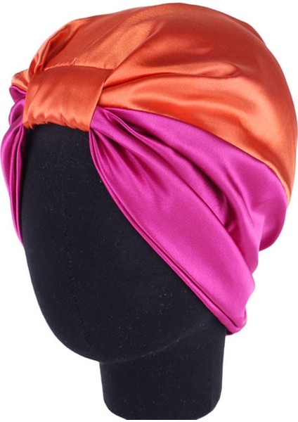 Kadınlar Türban Kanseri Saç Dökülmesi Sargı Şapka Kemoterapisi Yetişkin Müslüman Hijab Turuncu+Pembe (Yurt Dışından) fırsatları