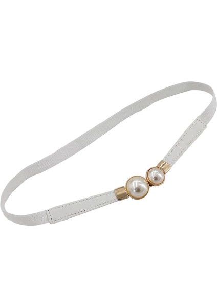 Zarif Inci Kemer Ince Elbise Sıska Yüksek Bel Kemerleri Sargı Bel Bandı Beyaz (Yurt Dışından)