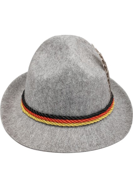 Yetişkinler Oktoberfest Şapka Bavyera Alman Bira Kostümü Cosplay Şapka ile Tüy Açık Gri (Yurt Dışından) indirimleri