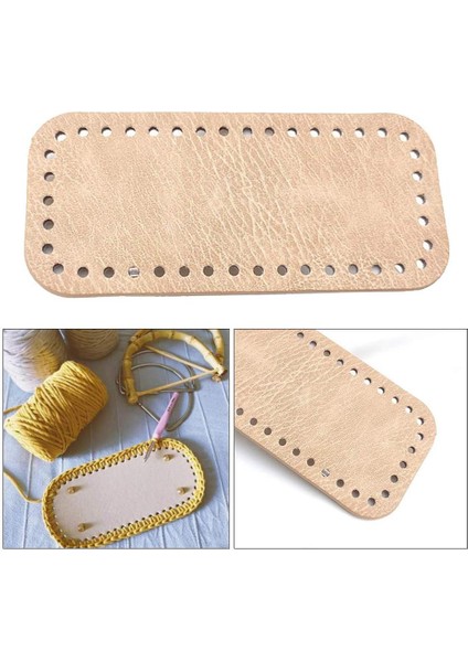 Örgü Çantası Tığ Işi Için Pu Deri Alt Tığ Işi, 15 cm Yuvarlak Delikli El Çantası Tırnak Taban Pedi (Yurt Dışından) modelleri