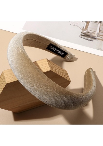 Klasik Yastıklı Kafa Puf Puf Hairbands Vintage Stil Kadınlar Için Saç Bantları Haki (Yurt Dışından) fırsatları