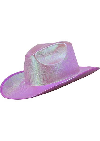 Kovboy Partisi Şapka Parlak Komik Şapkalar Cowgirl Şapka Rave Kapakları Karnaval Disko Gülü Kırmızı (Yurt Dışından)