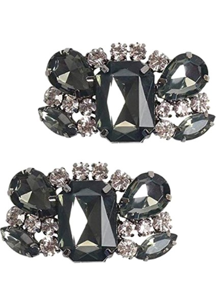 2pcs Rhinestone Kristal Metal Ayakkabı Klipleri Dekor Dekor (Yurt Dışından)