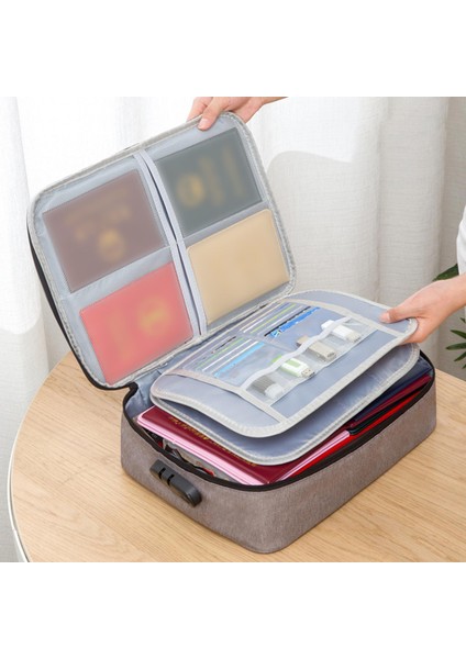 & Sertifika Gri Için Sap Fermuarlı Kutu ile Dosya Organizatör Depolama Çantası (Yurt Dışından) indirimleri
