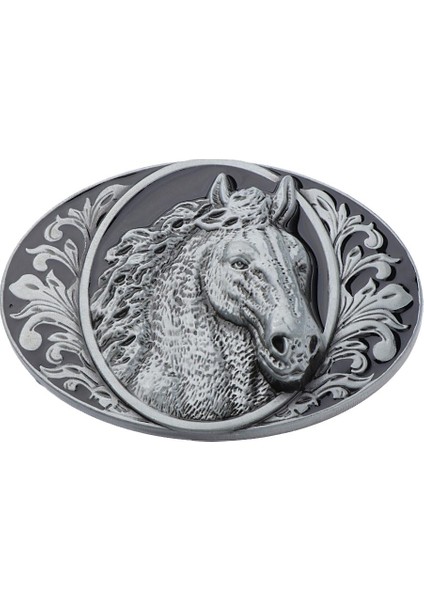 Western Cowboy Vintage Oval Metal Kemer Tokası Motosiklet Erkek Kemer Aksesuar (Yurt Dışından)