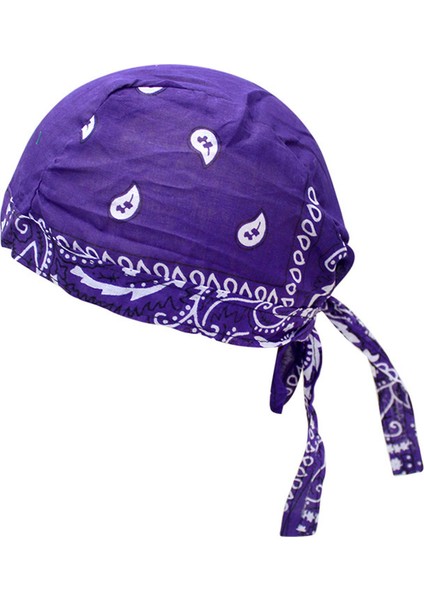 Bisiklet Korsan Şapkaları Bandana Beanie Kask Astar Baş Sargısı Fular Mavi Mor (Yurt Dışından)