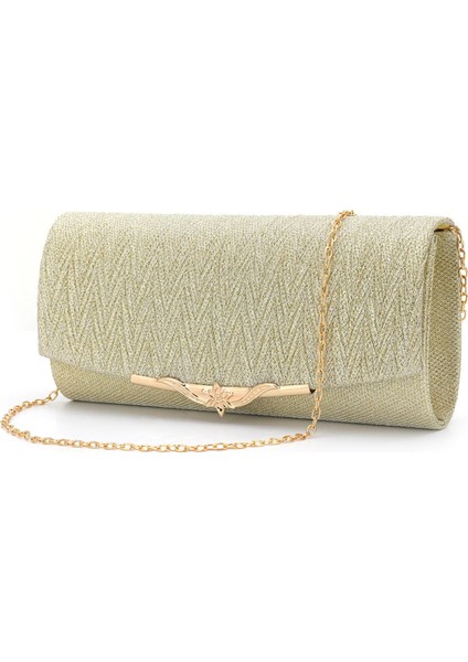 Moda Kadınlar Akşam Çanta Parti Kokteyl Düğün Crossbody Cüzdan Çanta Altın (Yurt Dışından) modelleri