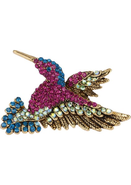 Retro Woodpecker Moda Broş Renkli Kristal Zarif Charm Girls Pin (Yurt Dışından)