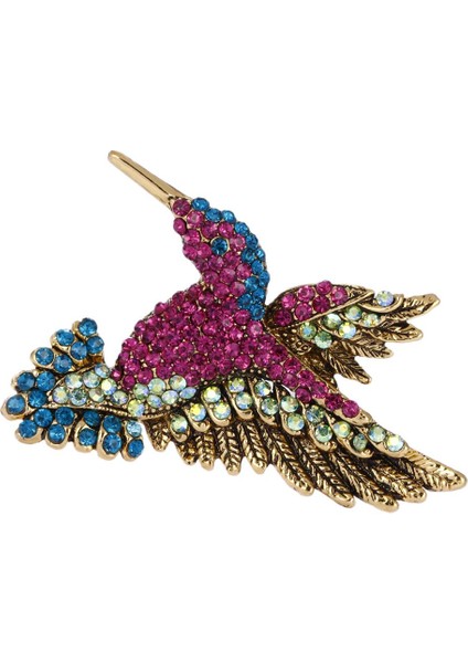 Retro Woodpecker Moda Broş Renkli Kristal Zarif Charm Girls Pin (Yurt Dışından)