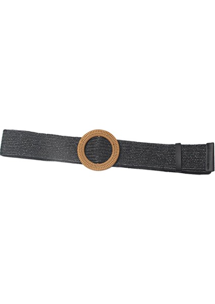 Boho Stil Örgülü Kemer Geniş Nedensel Yüksek Bel Kayışı Streç Dekoratif Siyah (Yurt Dışından) fiyatları
