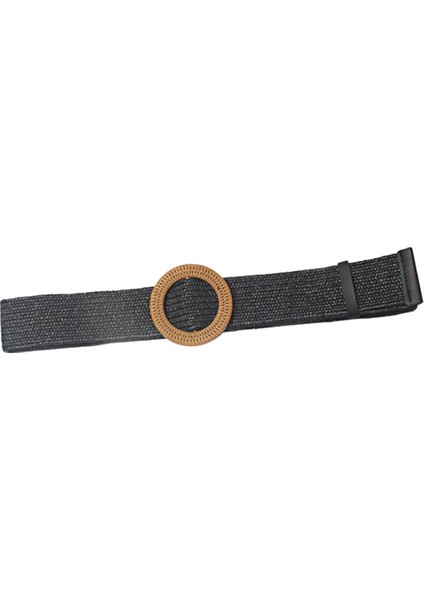 Boho Stil Örgülü Kemer Geniş Nedensel Yüksek Bel Kayışı Streç Dekoratif Siyah (Yurt Dışından) modelleri