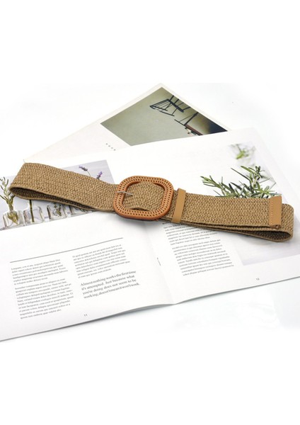 Trendy Bohemian Saman Dokuma Streç Bel Kemeri Elastik Kadın Doğum Günü Hediyesi Haki (Yurt Dışından) modelleri