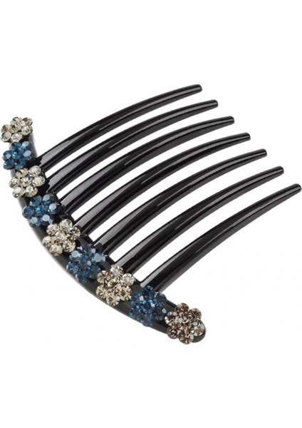 Rhinestones Saç Tarağı Klipsi Gelin Saç (Mavi+Mor+Pembe+Şampanya) (Yurt Dışından)