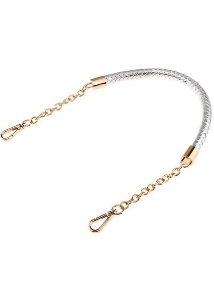 2x 6 Renkler Metal Pu Deri Örgülü Çanta Kayış Zinciri (Yurt Dışından)