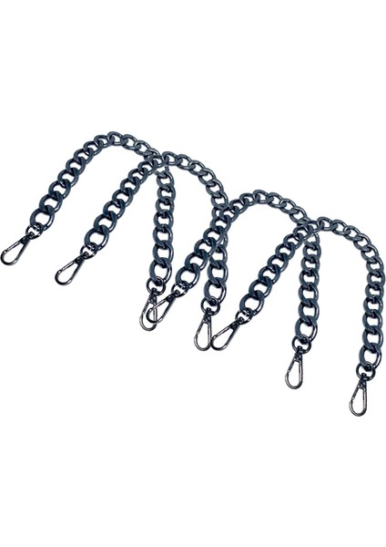 4pieces Çanta Zinciri Kayışı 7.9 Inç Torba Kayış Genişletici Kol Torbası Dekorasyonu Siyah (Yurt Dışından)