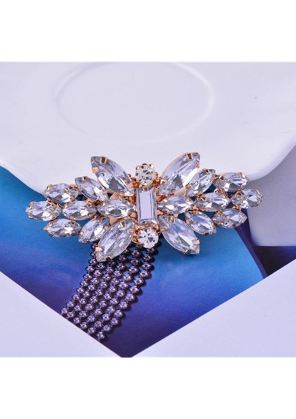 Rhinestone Yay Ayakkabı Klipsleri Yaprak Kelebek 3 Pc Bırakır (Yurt Dışından)