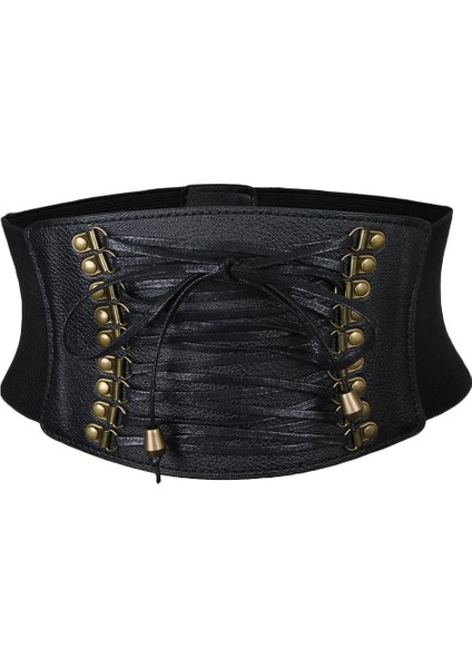 Vintage Yapay Deri Bel Kemer Cincher Waspie Stretch Up Corset (Yurt Dışından)