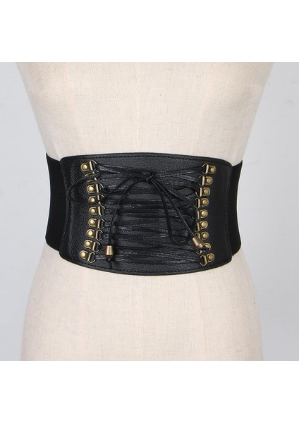 Vintage Yapay Deri Bel Kemer Cincher Waspie Stretch Up Corset (Yurt Dışından)