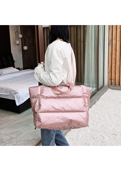 Kadınlar Büyük Spor Çanta Salonu Duffle Seyahat Eşleme Messenger Bagaj Omuz Çantası Pembe (Yurt Dışından) modelleri