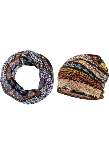 2pcs Kadınlar Soyuklu Pamuklu Beanie Chemo Kearoz Kafa Sardı Eşarp Kafatası (Yurt Dışından)