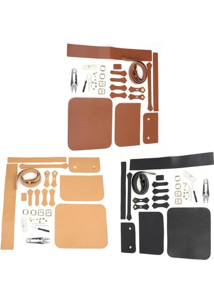 3set Precut Deri Çanta Yapımı Kit Tote Çanta Çantası Örgü Malzemeleri (Yurt Dışından)