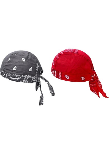 Bisiklet Korsan Şapkaları Bandana Beanie Kask Astar Baş Sargısı Faresi Kırmızı Koyu Gri (Yurt Dışından)