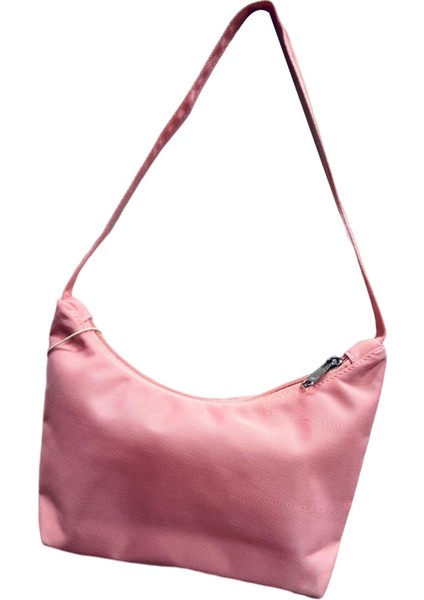 Moda Mini Hafif Alışveriş Omuz Çantaları Pembe Kırmızı (Yurt Dışından)