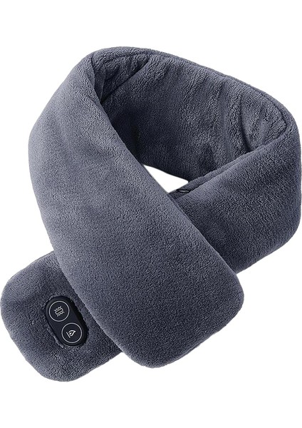 Isıtmalı Boyun Isıtıcı Eşarp Masaj USB Atkısı Yumuşak Boyun Wrap Derin Gri (Yurt Dışından)