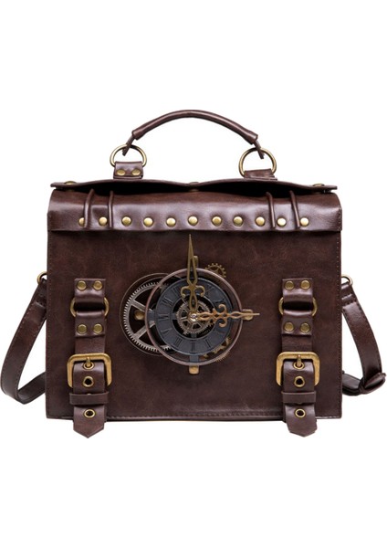 Steampunk Okulu Crossbody Messenger Çantası Gotik Deri Omuz Çantası Çantası (Yurt Dışından)