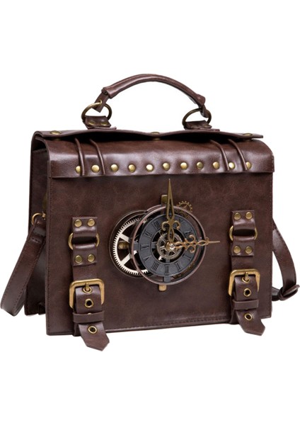 Steampunk Okulu Crossbody Messenger Çantası Gotik Deri Omuz Çantası Çantası (Yurt Dışından)