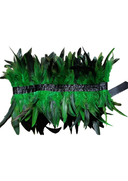 Sahte Tüy Şal Tüyü Gotik Tüy Yeleği Kadınlar Için Kostüm Yeşili (Yurt Dışından)