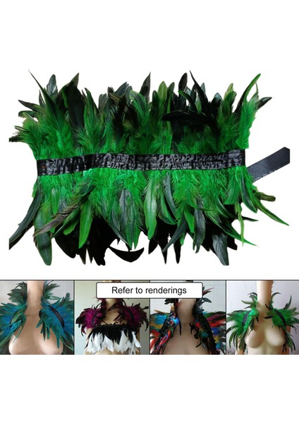 Sahte Tüy Şal Tüyü Gotik Tüy Yeleği Kadınlar Için Kostüm Yeşili (Yurt Dışından) modelleri