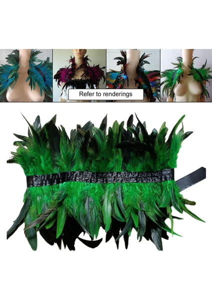 Sahte Tüy Şal Tüyü Gotik Tüy Yeleği Kadınlar Için Kostüm Yeşili (Yurt Dışından) fırsatları