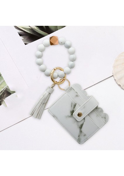 3pcs Kadın Bilek Cüzdan Kart Tutucu Bilezik Anahtar Halka Tassel (Yurt Dışından) fırsatları