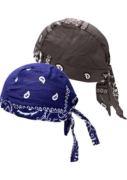 Bisiklet Korsan Şapkaları Bandana Beanie Kask Astar Baş Sargısı Fular Mavi Kahverengi (Yurt Dışından)