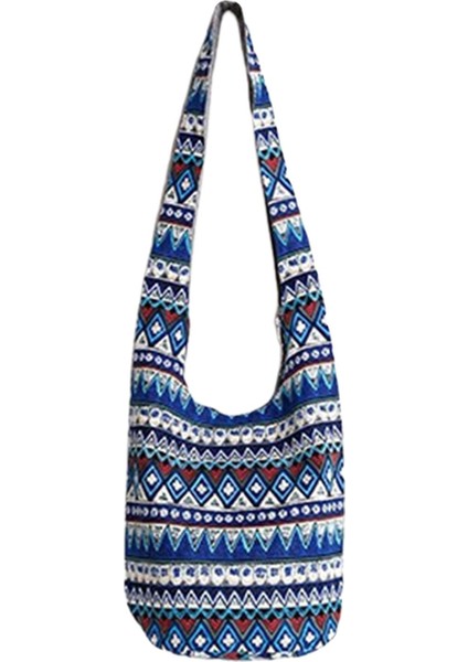 Hobo Sling Çanta Çantalar Messenger Crossbody Omuz Çantası Cep Makrome Çanta Mavi (Yurt Dışından)