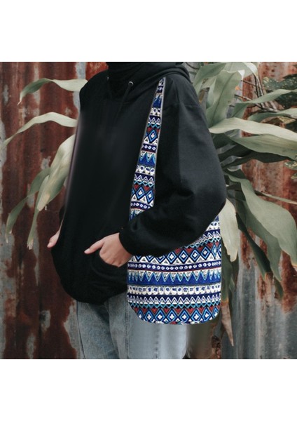 Hobo Sling Çanta Çantalar Messenger Crossbody Omuz Çantası Cep Makrome Çanta Mavi (Yurt Dışından) fiyatları