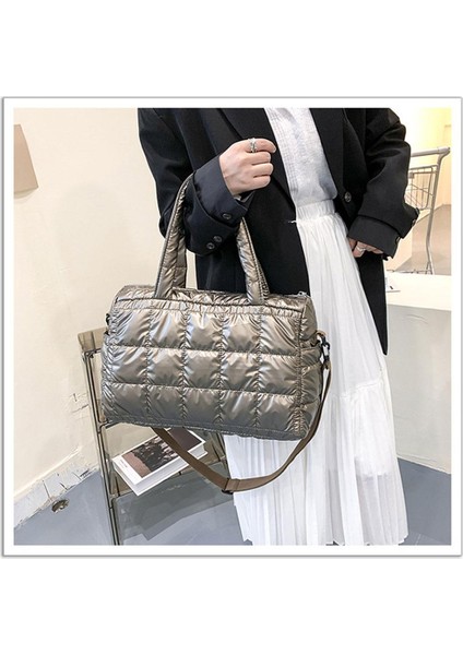 Kadınlar Kış Omuz Çantası Çanta Geniş Çerçeveli Açılış Bayanlar Kızlar Cüzdan Şampanya (Yurt Dışından) modelleri