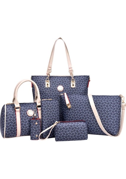 6 Adet Çanta Seti Üst Kolu Tote Crossbody Çanta Omuz Çantaları Bayan Koyu Mavi Için Set (Yurt Dışından) fiyatları