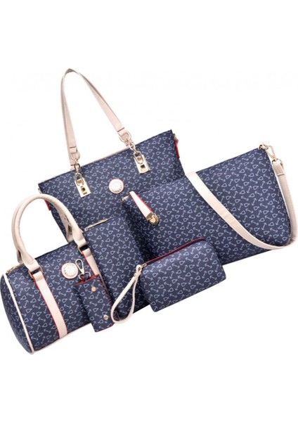 6 Adet Çanta Seti Üst Kolu Tote Crossbody Çanta Omuz Çantaları Bayan Koyu Mavi Için Set (Yurt Dışından) fırsatları