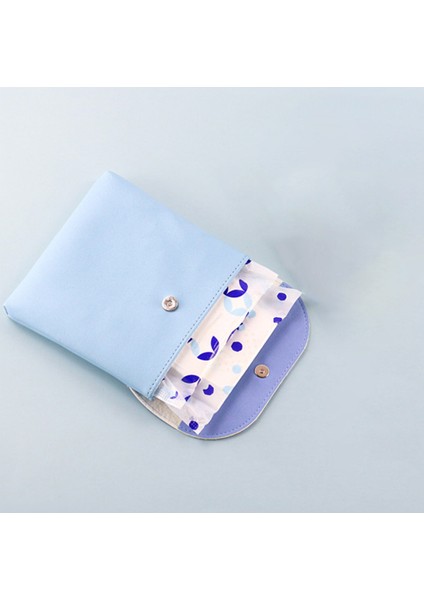 Kadın Sıhhi Peçete Çantası Tampons Kılıfı Depolama Organizatör Makyaj Anahtar Tutucu Mavi (Yurt Dışından) fiyatları