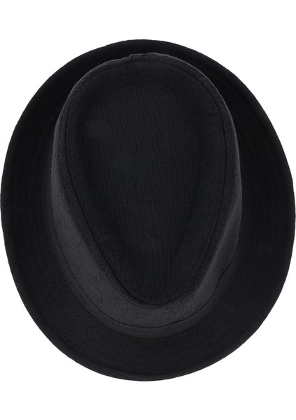 Yapılandırılmış Gangster Trilby Kumaşlı Klasik Manhattan Şapkası -, 58CM Siyah (Yurt Dışından) fırsatları